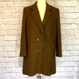 Women's Billy Reid made in Italy Brown wool winter coat size large